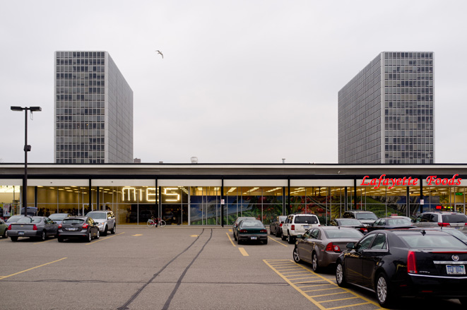 View of Lafayette Park shopping plaza