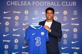 Chelsea Unveil New Signing Andrey Santos at Chelsea Training Ground on January 6, 2023 in Cobham, England.