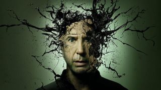 David Schimmer turning into a tree in promo art for Goosebumps: The Vanishing