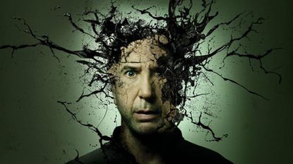 David Schimmer turning into a tree in promo art for Goosebumps: The Vanishing