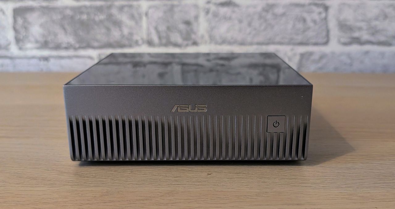 The Asus Ascent GX10 on a desk