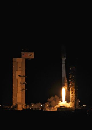 A United Launch Alliance Atlas 5 rocket carrying the classified NROL-39 satellite for the National Reconnaissance Office launches on Dec. 5, 2013. The rocket launched at 11:14:30 PST from Space Launch Complex-3 by Team Vandenberg at Vandenberg Air Force Base, California.