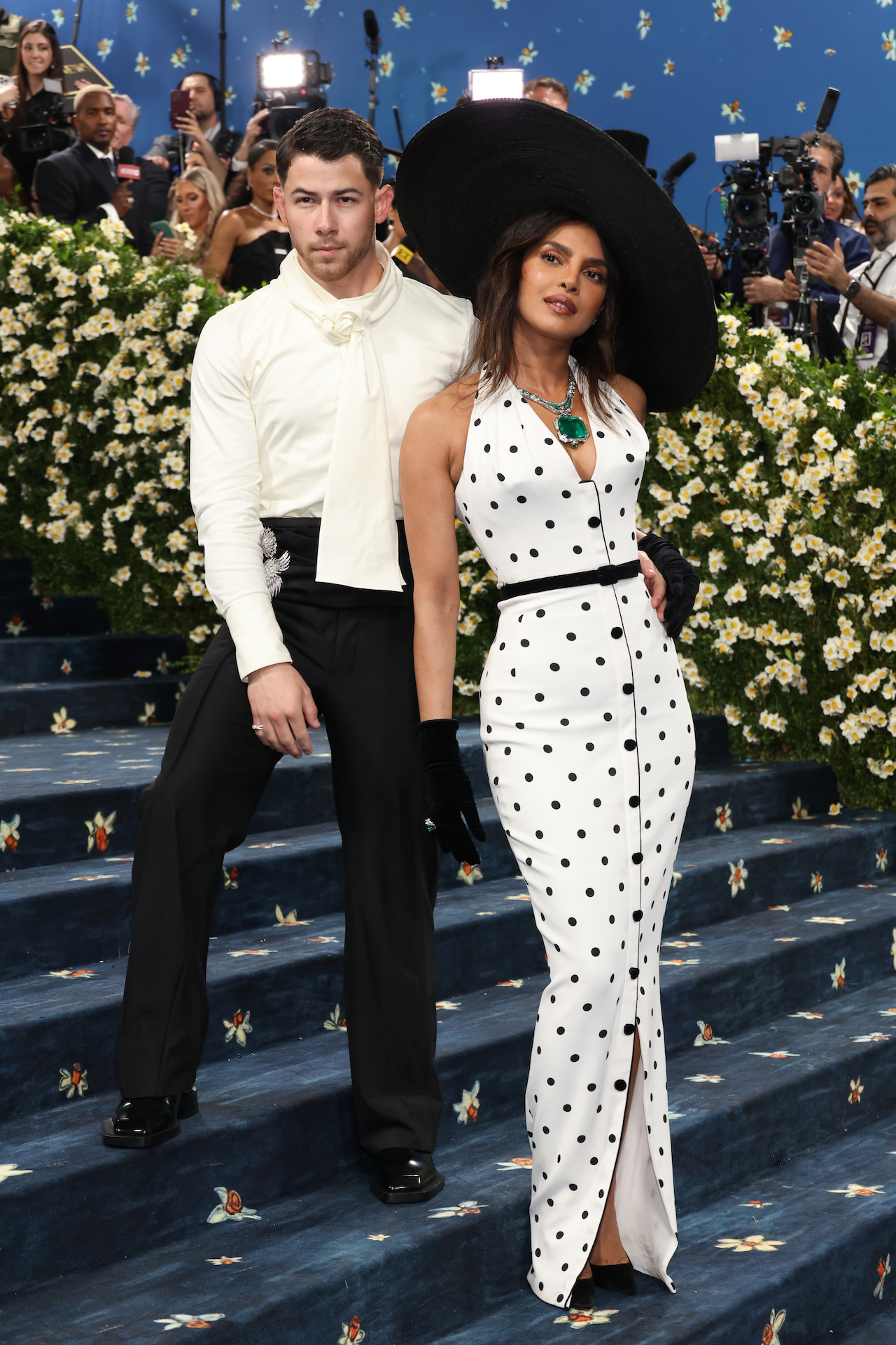 NEW YORK, NEW YORK - MAY 05: (L-R) Nick Jonas and Priyanka Chopra Jonas attend the 2025 Met Gala Celebrating "Superfine: Tailoring Black Style" at Metropolitan Museum of Art on May 05, 2025 in New York City. (Photo by John Shearer/WireImage)