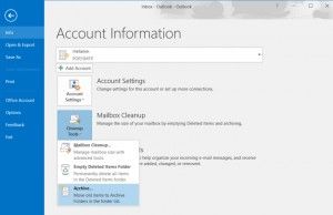 turn on auto archive outlook 2016 mac