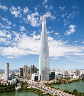 This building is in the world’s top-ten tallest and is South Korea’s highest
