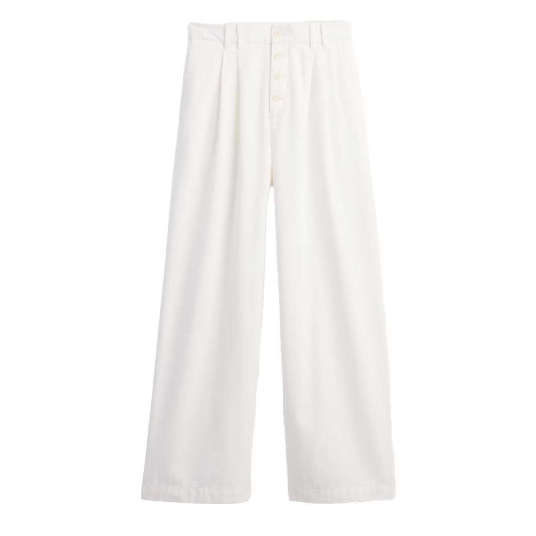 DOEN X GAP white wide leg trousers