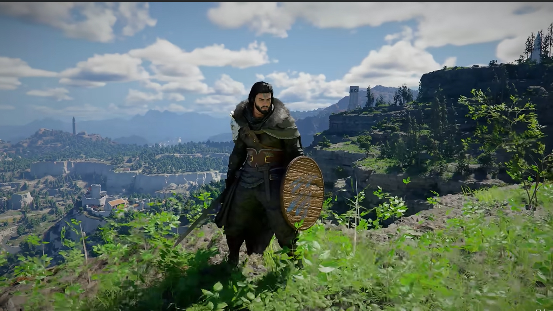 A Sword and Shield in Crimson Desert