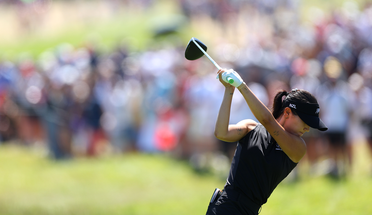 Lydia Ko at the top of her back swing