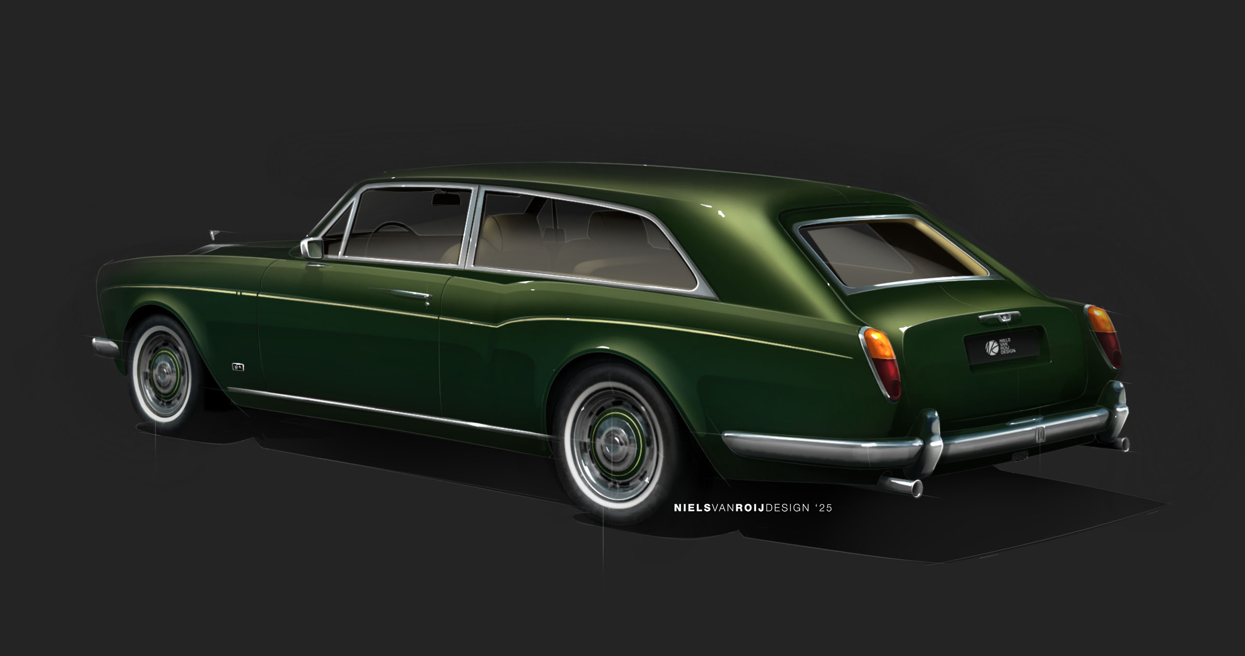 Design sketch for the Rolls-Royce Corniche Shooting Brake