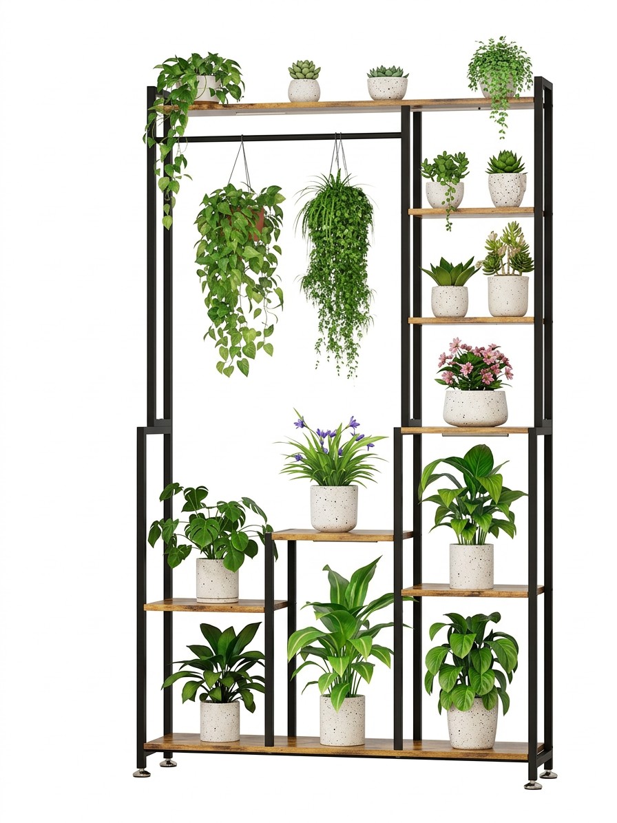 17 STORIES, 8 Tier Plant Stand with Grow Lights