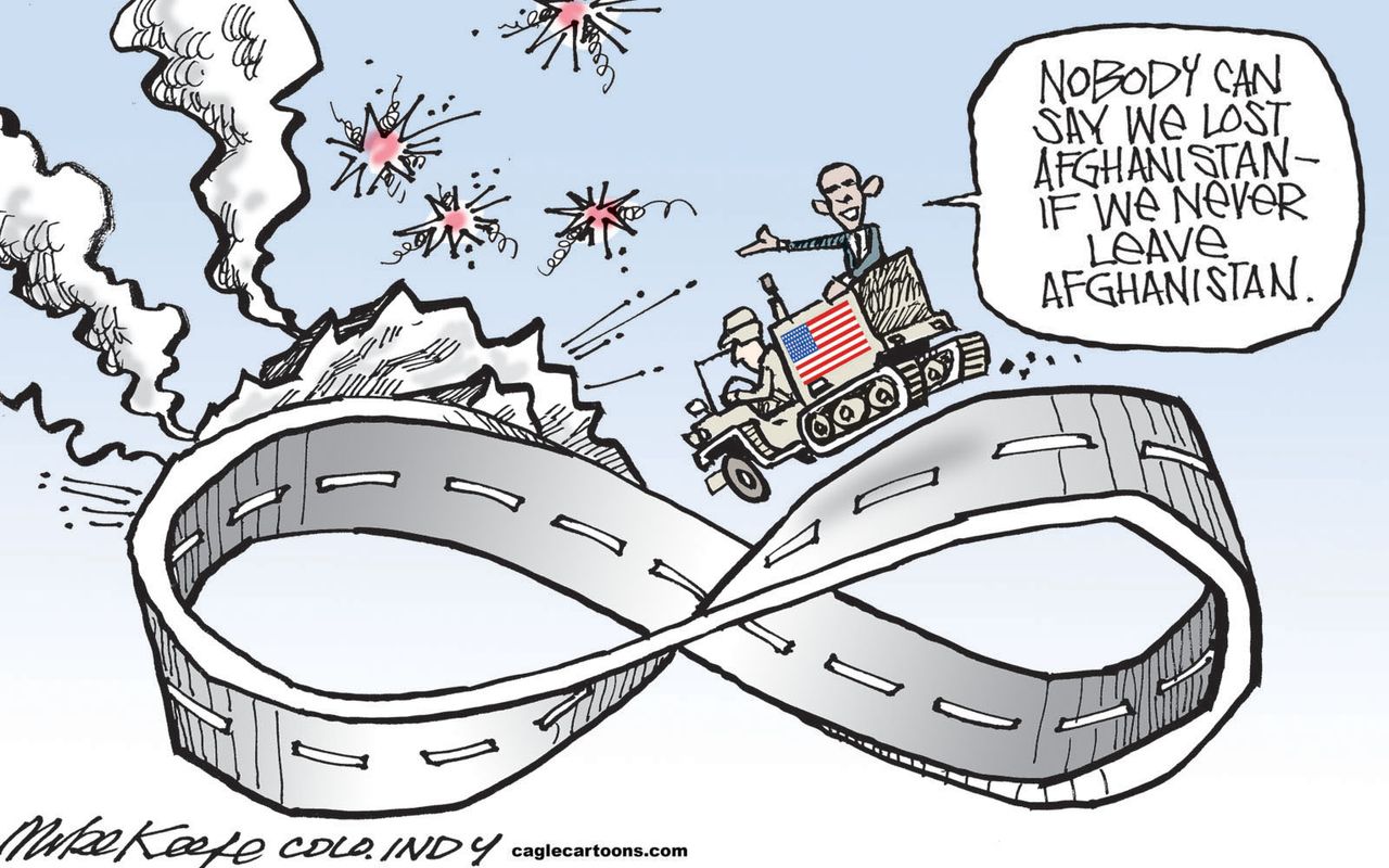 Obama cartoon World U.S. Afghanistan