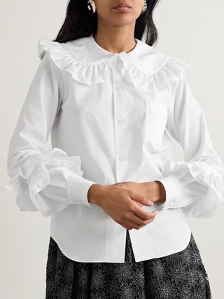 COMME DES GARCONS GIRL, Ruffled Cotton-Poplin Shirt
