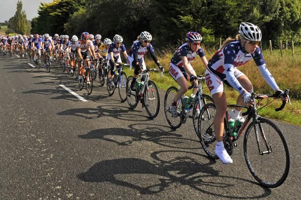 USA National Team set the tempo in the peloton.