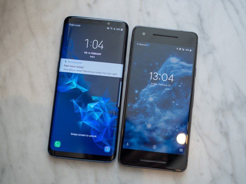 Samsung Galaxy S9 and Google Pixel 2