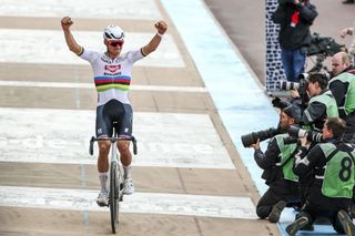 Paris-Roubaix 2024: Mathieu van der Poel celebrates his victory