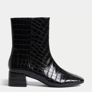 M&S Croc Ankle Boots