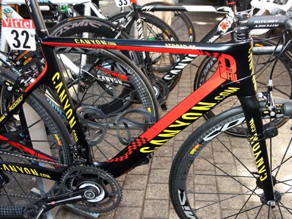 New Belgian national road champion Phillippe Gilbert (Omega Pharma-Lotto) gets a pair of custom painted Canyons for this year's Tour de France.