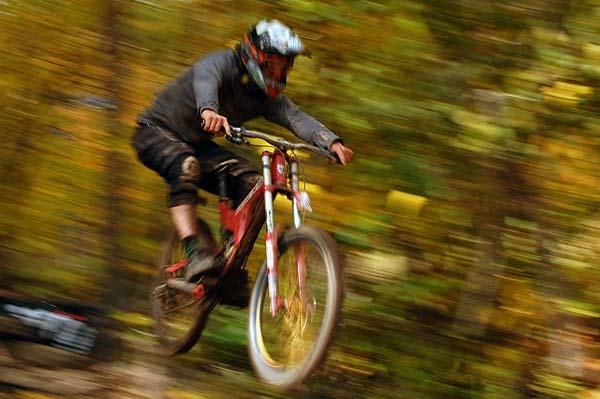This rider is nearly a blur.