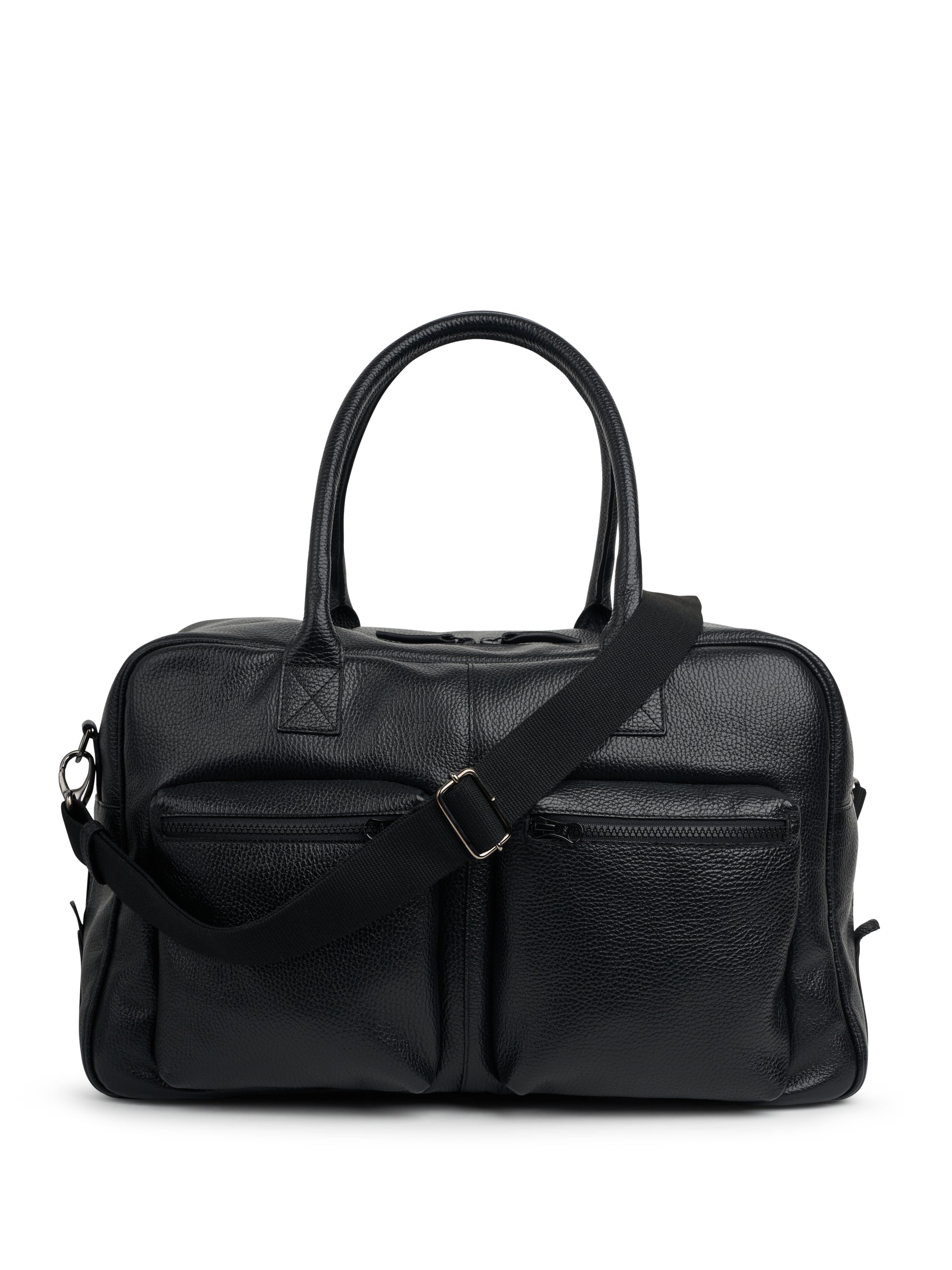 Leather Travel Bag Black