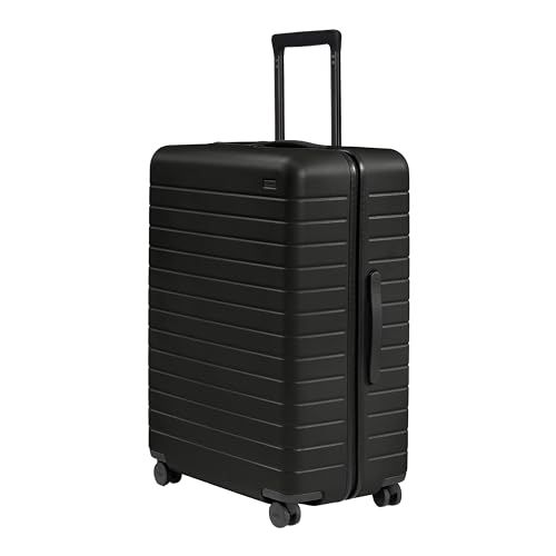 Large Checked Luggage in Jet Black