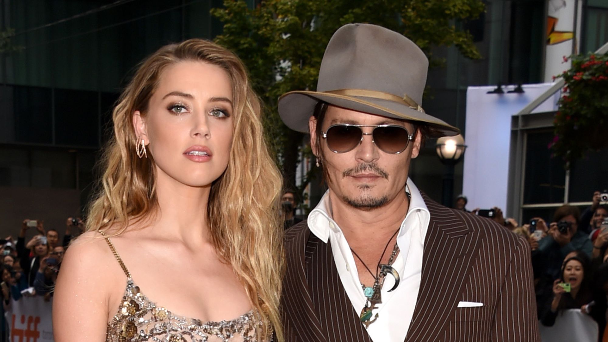 Amber Heard and Johnny Depp at the 2015 Toronto International Film Festival