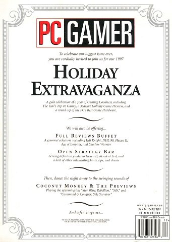 Cover of PC Gamer December 1997 