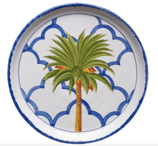 patterned plate with palm print