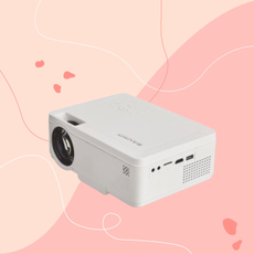 Aldi hd led projector on pink background