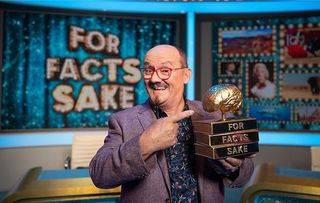 For Facts Sake shows Brendan O'Carroll as quiz master in For Facts Sake