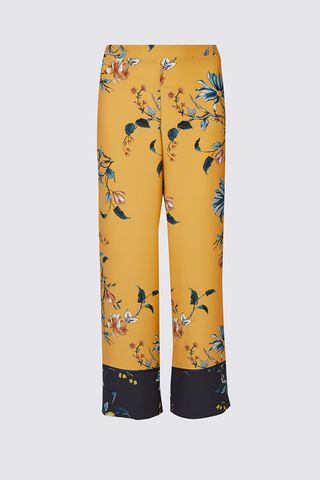 Printed Contrasting Hem Wide Leg Trousers, £18, M&S Collection