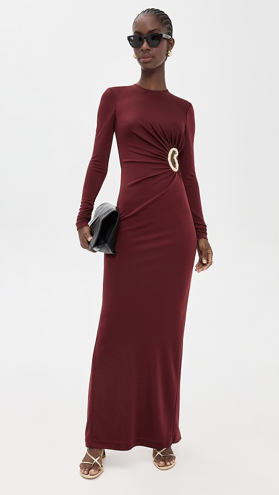 Rebecca Vallance Misha Long Sleeve Maxi Dress