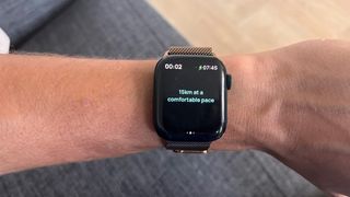 a photo of the Runna app on the Apple Watch