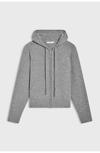 Wool Hoodie Zip Up Sweater