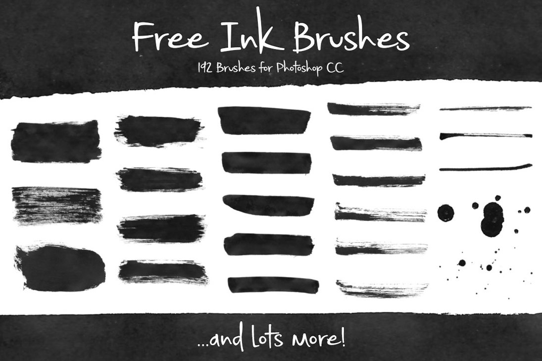 Photoshop brushes: Free Ink 