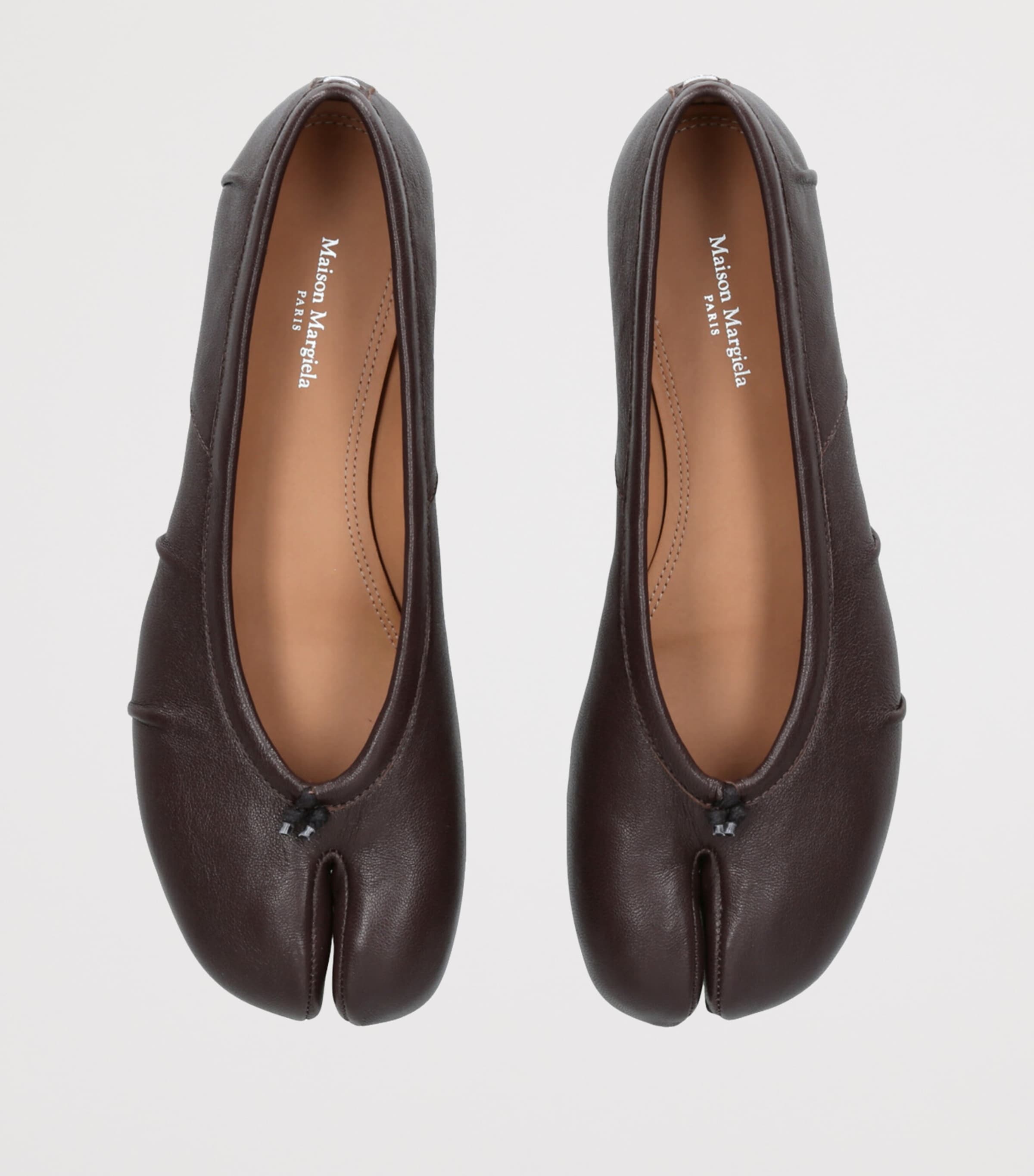 Maison Margiela Leather Tabi Ballet Flats