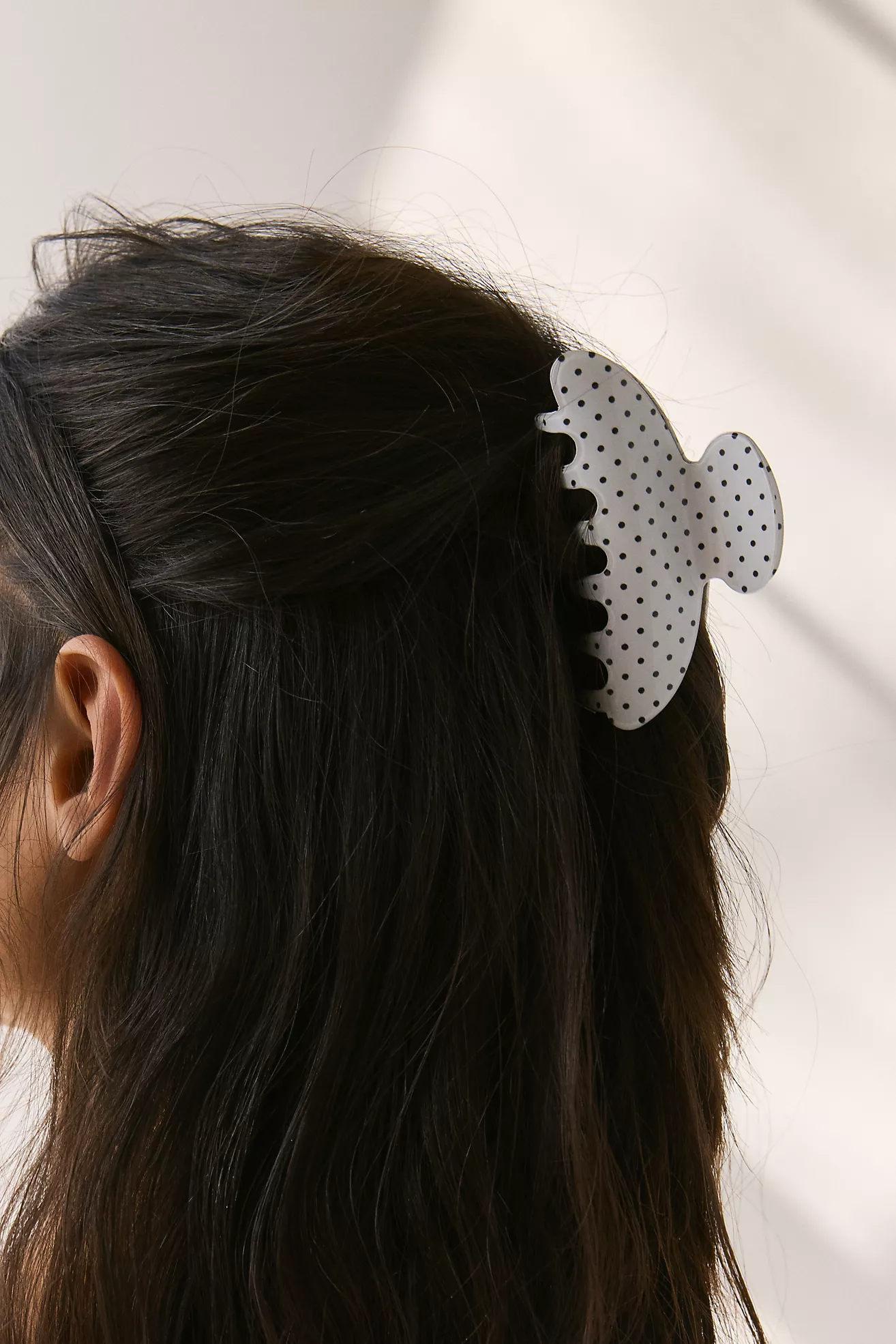 Printed Polka Dot Claw Clip