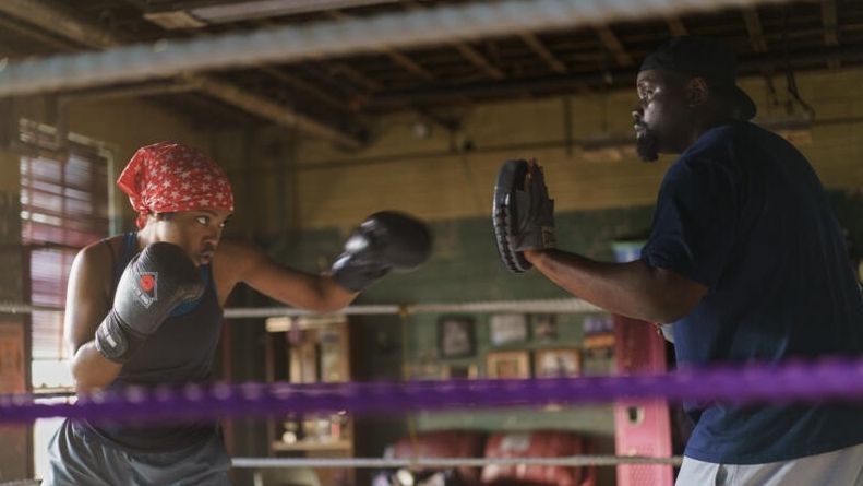 Ryan Destiny and Brian Tyree Henry in The Fire Inside