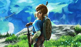 Link on a hill in Breath of the Wild