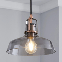 Suva Smoke Glass Pendant Fitting | £32