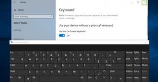 press the x to close the keyboard dialogue box