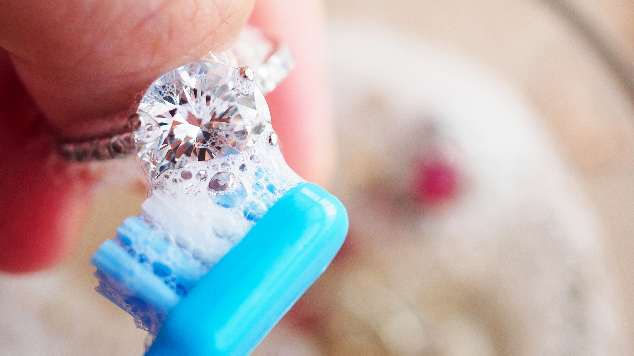 Cleaning an engagement ring