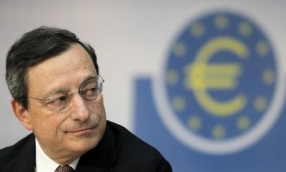 Mario Draghi, president of the European Central Bank, announced that his bank was slashing interest rates from 1 percent to 0.75 percent, the lowest level in the ECB's 14-year history.