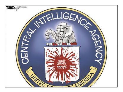 Political cartoon CIA torture report Bush Cheney