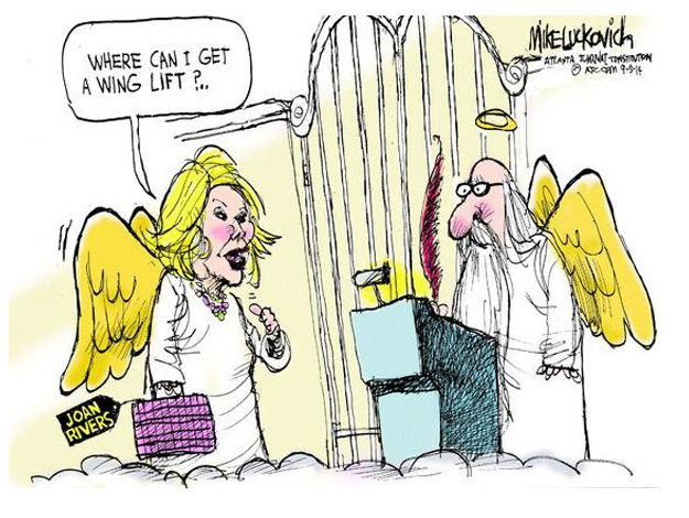 Editorial cartoon entertainment Joan Rivers remembrance