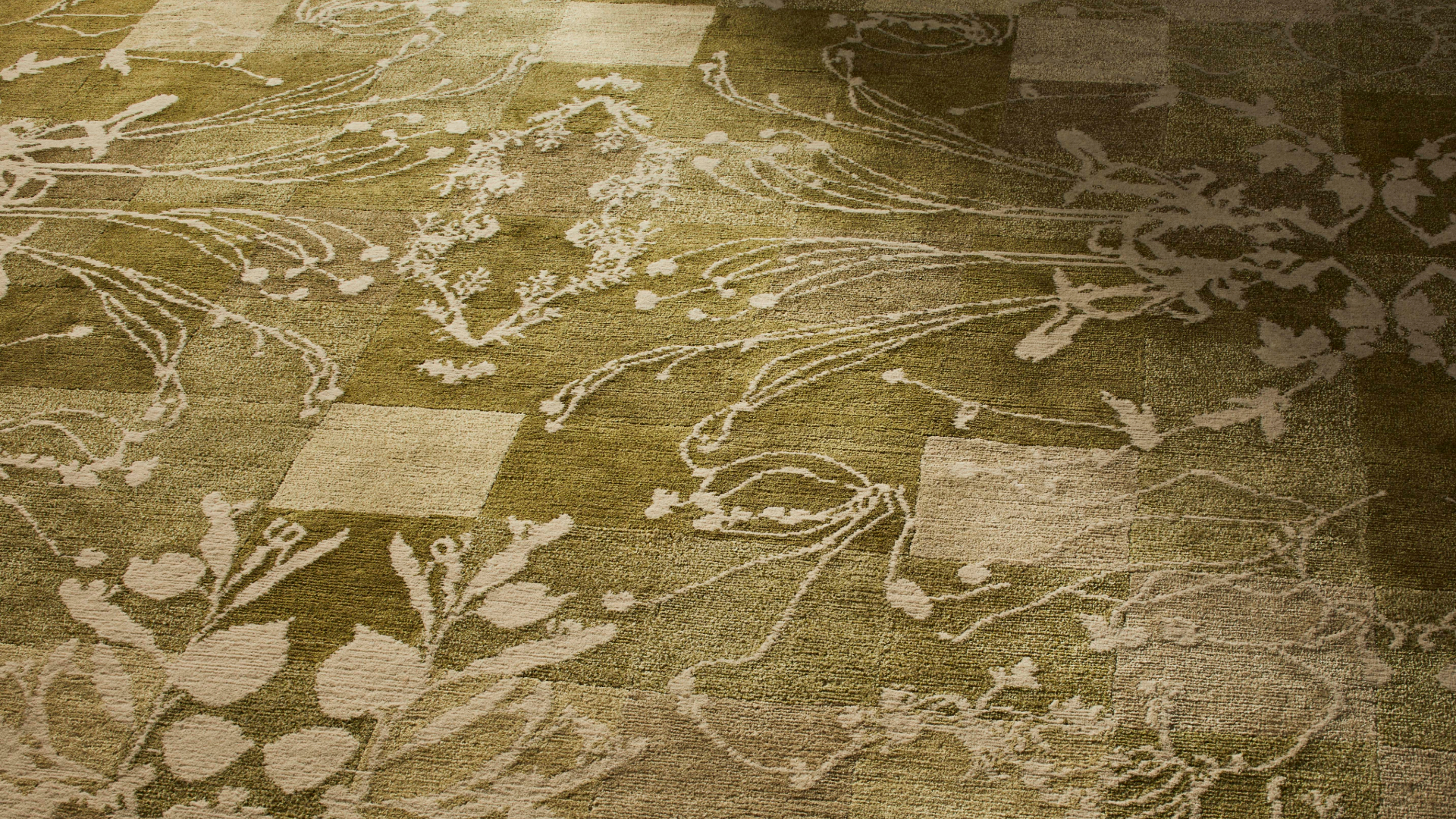 Modern take on chintz on a floor covering