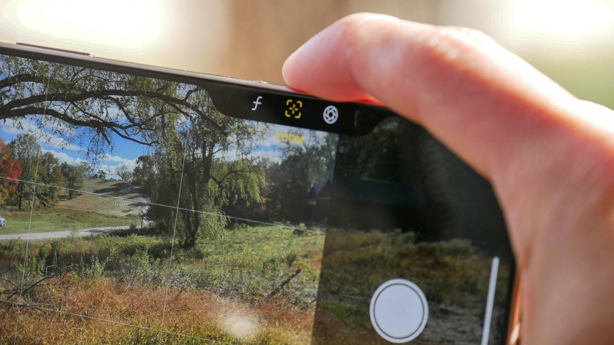 A close-up of the camera control buttons on the iPhone 16 Pro Max.