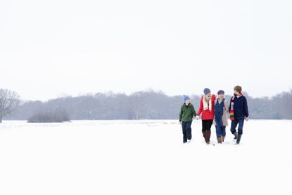 winter family walk
