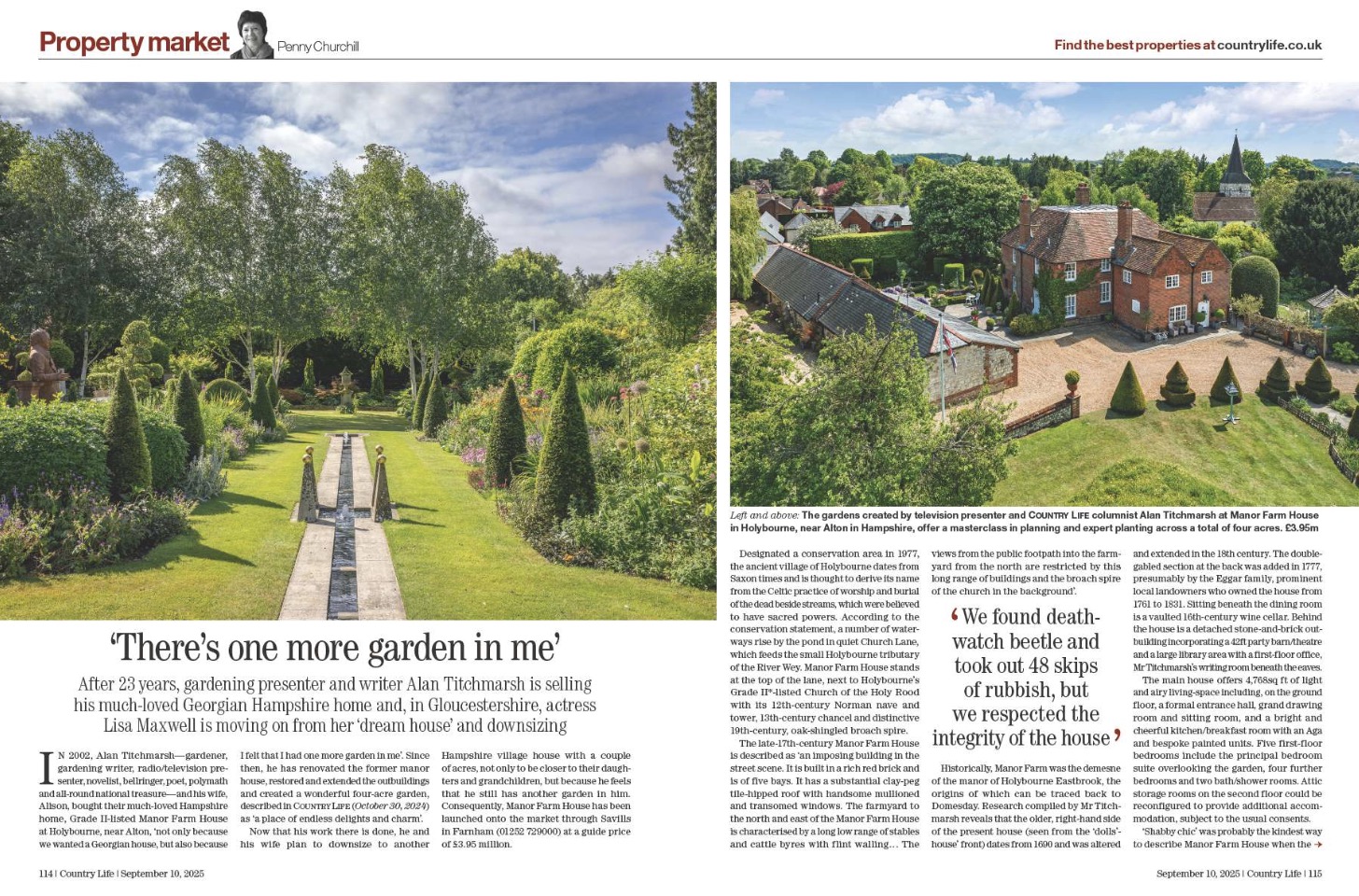 Spreads from Country Life 10 September 2025