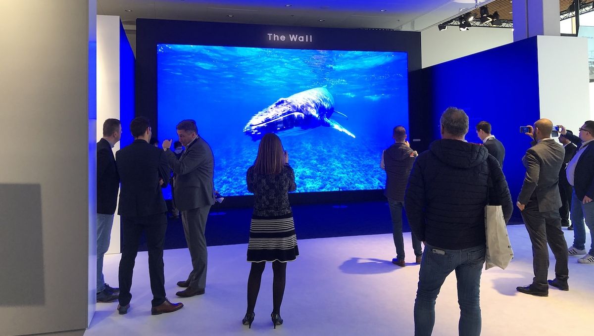 Samsung&#039;s The Wall microLED display at ISE 2020