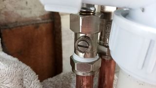 Close up of isolation valves